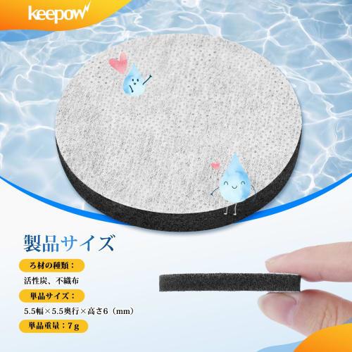 KEEPOW 6-Pack Cartridges, Replacement Filters for Bottle-Type and Carafe-Type Water Purifiers, Micro-Disc Cartridges, Compatible