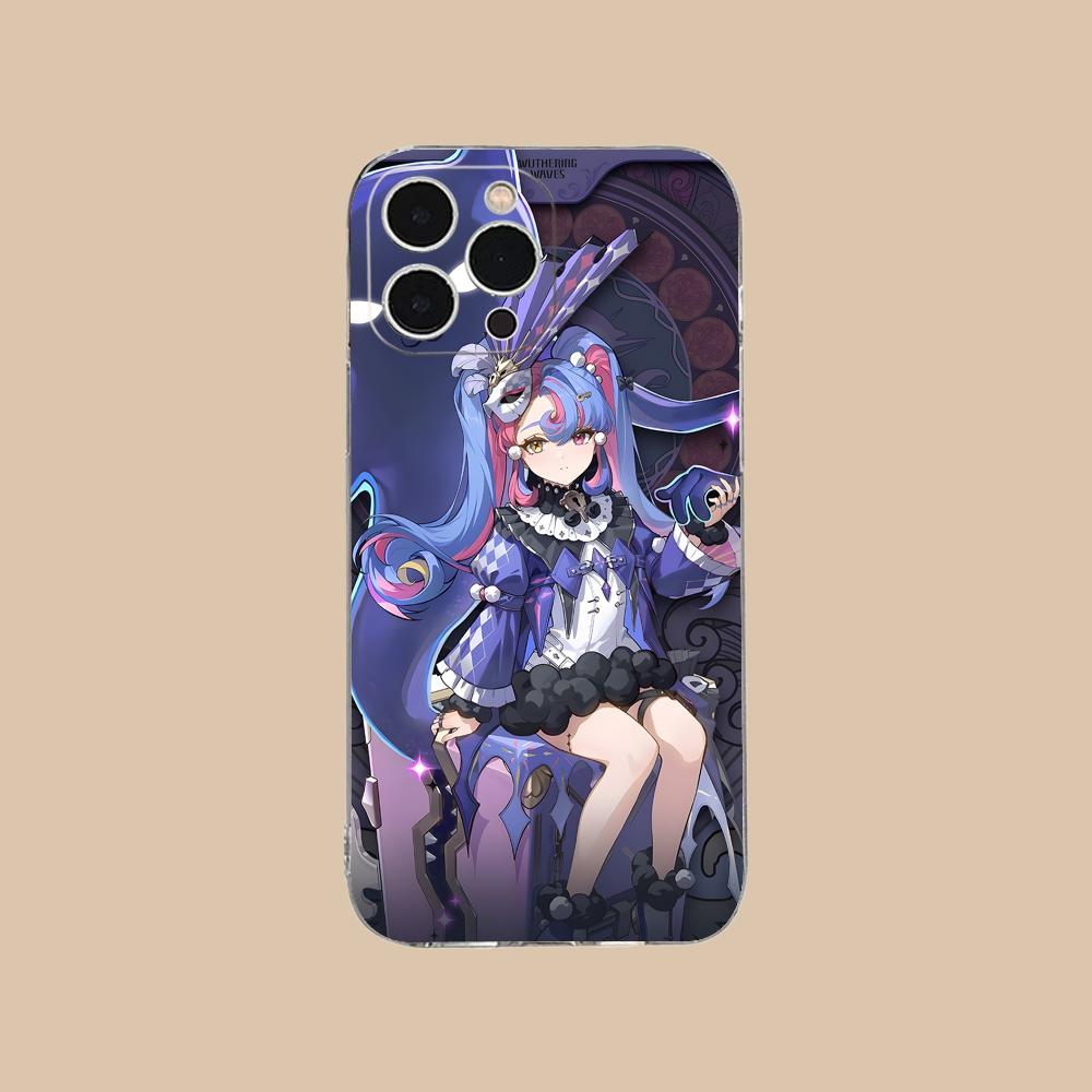 Чехол для телефона Wuthering Waves Roccia для iPhone 17 16 15 14 13 12 11 X XR XS Air Pro Max Plus Mini Прозрачный Цветной Чехол Красивый