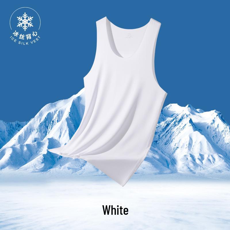 Men's Summer Ice Silk Seamless Sleeveless Fitness Vest