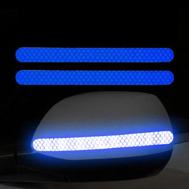 2 шт. Автомобильный отражатель Наклейки заднего вида Зеркальная светоотражающая лента Автоаксессуары Внешняя светоотражающая лента Светоотражающая полоса