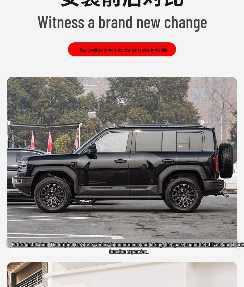 Сетка на боковое окно BYD Leopard 5: Защита сзади, Декорация, Складной столик и Хранение