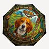 Dog Agility Championship pattern umbrella, portable and foldable design, 8 ribs, a casual accessory for Halloween, Christmas, and birthday gifts.