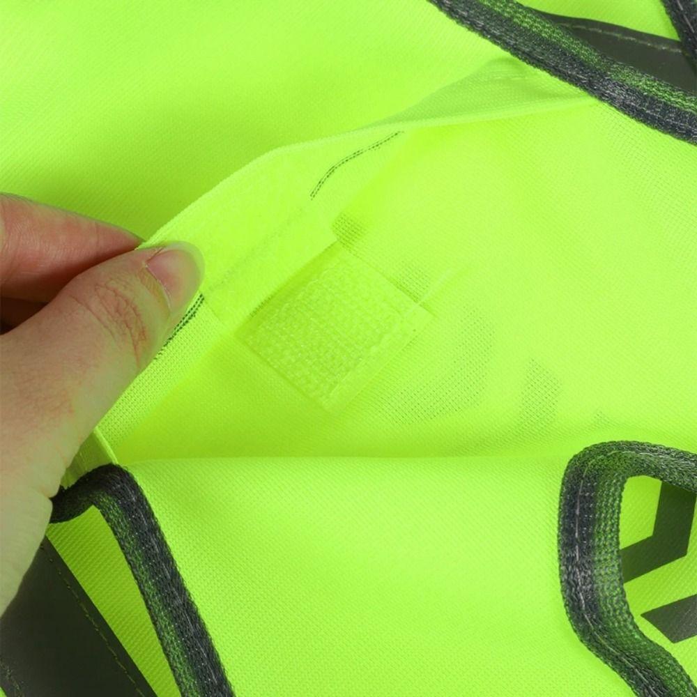 with Storage Bag Reflective Safety Jacket Night Warning Motorcycle Safety Jacket Running