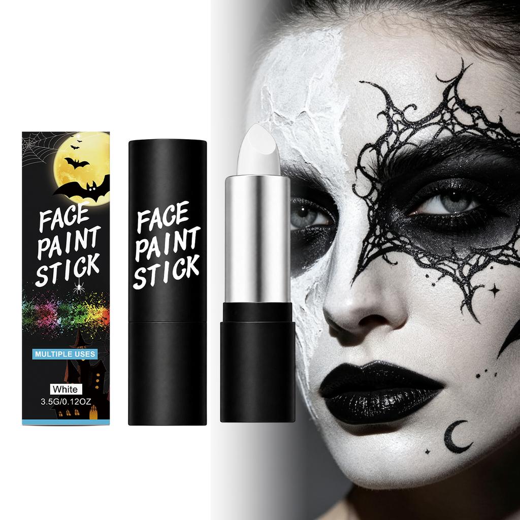 Face Paint Stick White, Smooth Even Color, with Vitamin E, Party Festival Use