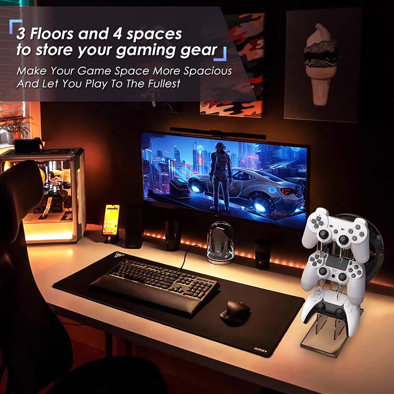 Универсальный игровой контроллер и держатель гарнитуры для PlayStation и Xbox