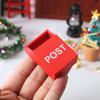 1/5pcs Mini Letter Box,Miniature Wooden Postbox Doll Accessories,Christmas Gnome Doll House Miniature Elf House For Fairy Girls