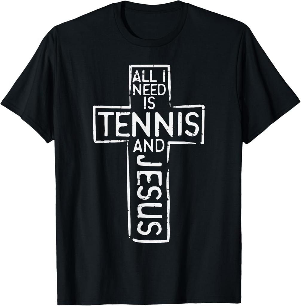 I Need Tennis Jesus Cross Christian Player Men Women Kids T-Shirt