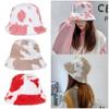 Cow Stripe Bucket Hat Soft Panama Hat Outdoor Fisherman Cap Men Women