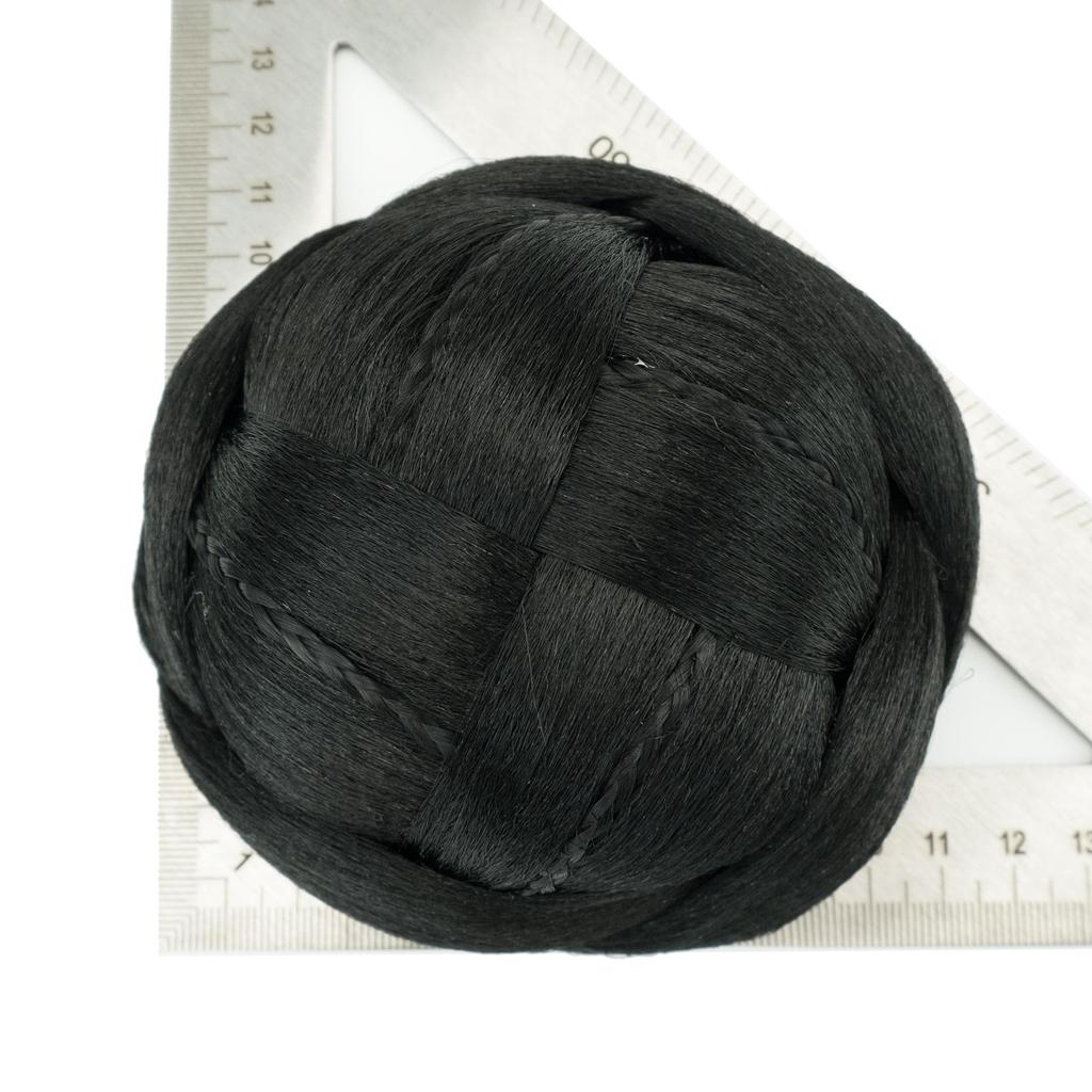 Плетеный шиньон для танцовщицы, накладные волосы, шиньоны в виде пончика, черные резинки для волос, булочка, парик, прическа, головной убор, парик