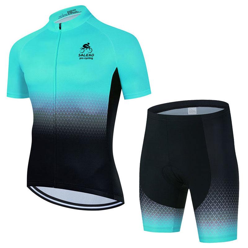 2024 Salexo Ropa Ciclismo летний мужской комплект веломайки с коротким рукавом гоночный горный велосипед велоспорт одежда велосипедная одежда костюм