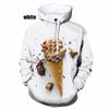 Funny Ice Cream Graphic 3D Print Hoodies Men Women Oversized Hoodie Pullovers Hooded Sweatshirts Tracksuit Coats Kid Clothing