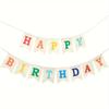 1pc Colorful Happy Birthday Burlap Banner, Assemble Durable Happy Birthday Sign, Birthday Party Decoration for Women