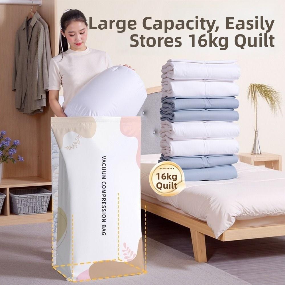 Cube Compression No-Pump Vacuum Bags Press&Seal Storage Compression Bag Home Organization