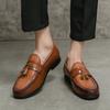 Fashion Trendy Mens Loafers Casual Leather Tassel Slip On Shoes Male Work Office Driving Sneakers Outdoors Comfortable Large 38-48