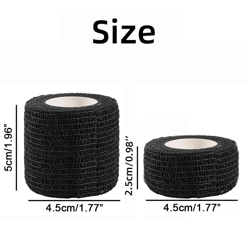 10 Rolls Cohesive Self-Adhesive Bandage Wrap Tape for Sports Injury Support Knee Ankle Wrist Shoulder Tattoo Aftercare Bulk Pack