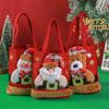 Christmas Gift Bag Santa Claus Snowman Linen Tote Bag Candy Gift Packaging Bag Pouch Party Home Navidad Christmas Decorations