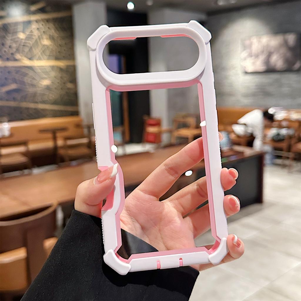 For iPhone 17 Air Case Clear Detachable 2 in 1 Shockproof TPU+PC Phone Back Cover