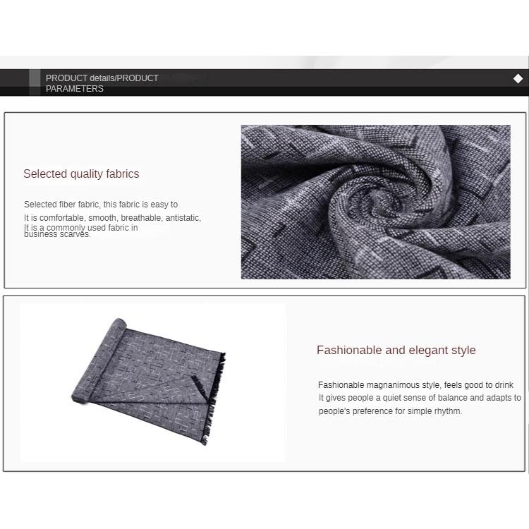 Новый мужской шарф, шелковый шарф с начесом, осень и зима, теплый и простой, элегантный, однотонный, деловой