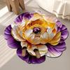 Коврик для пола 3D цветочный дизайн Нескользящая точечная тисненая основа Дверной коврик Быстросохнущий Впитывающий Коврик для входа в ванную