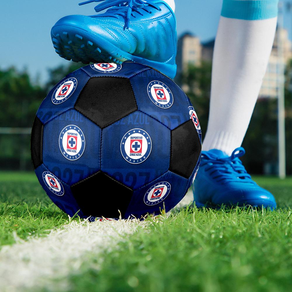 Cruz Azul Soccer Ball, colorful, suitable for all ages, machine-stitched, PVC material, competition grade, durable and high bounce