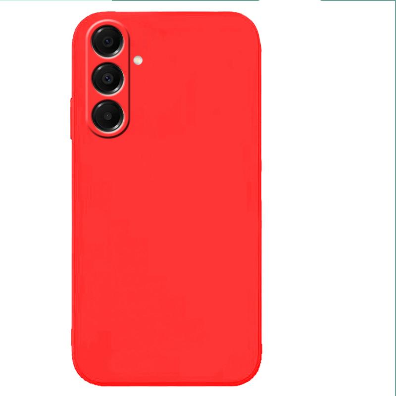 Тонкий чехол из жидкого силикона для Samsung Galaxy A17 с защитой-бампером