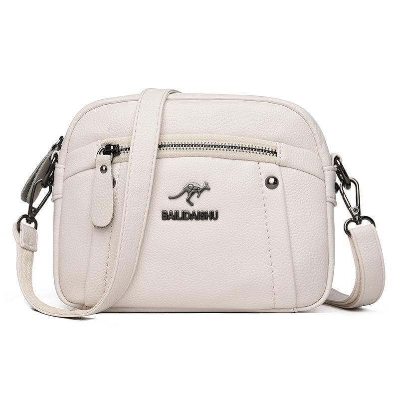 Женская сумка кроссбоди, Водостойкая однотонная квадратная сумка на плечо, Трехслойная застежка-молния, Кошелек-клатч для телефона для женщин