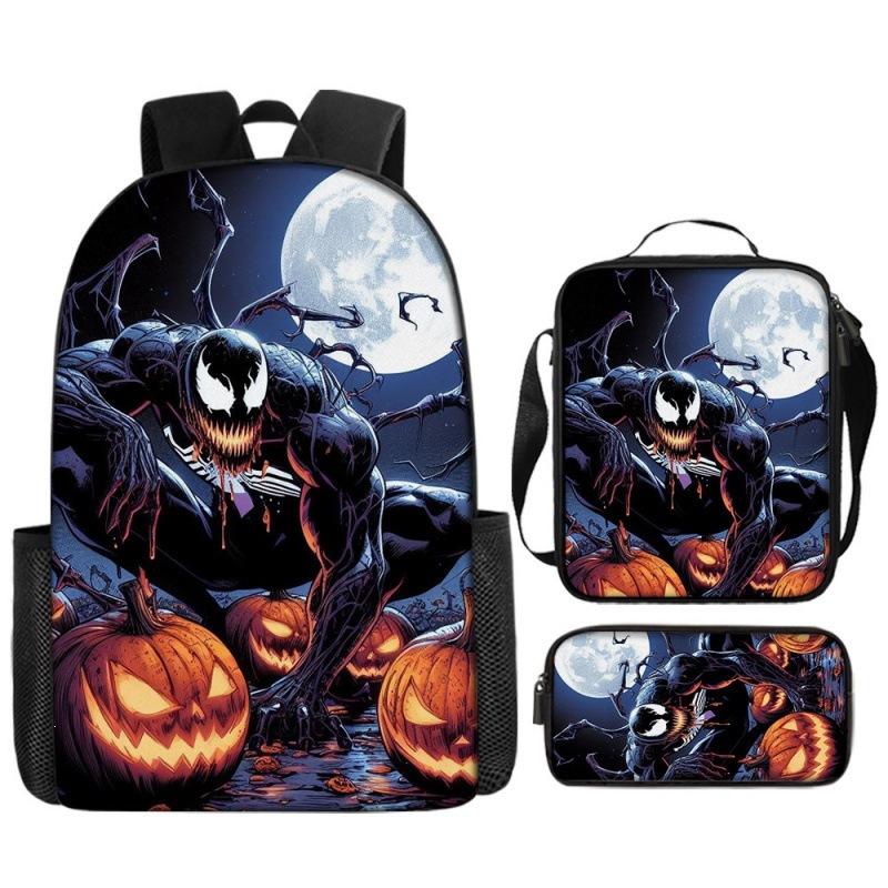 Spider-Man Backpack Set for Kids Toddler Halloween Backpack 3 Piece School Bag Street Style