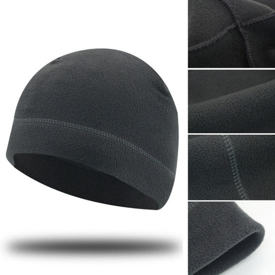Warm Beanie for Men Women Cuffed Thick Fleece Winter Hat Elastic Skull Cap
