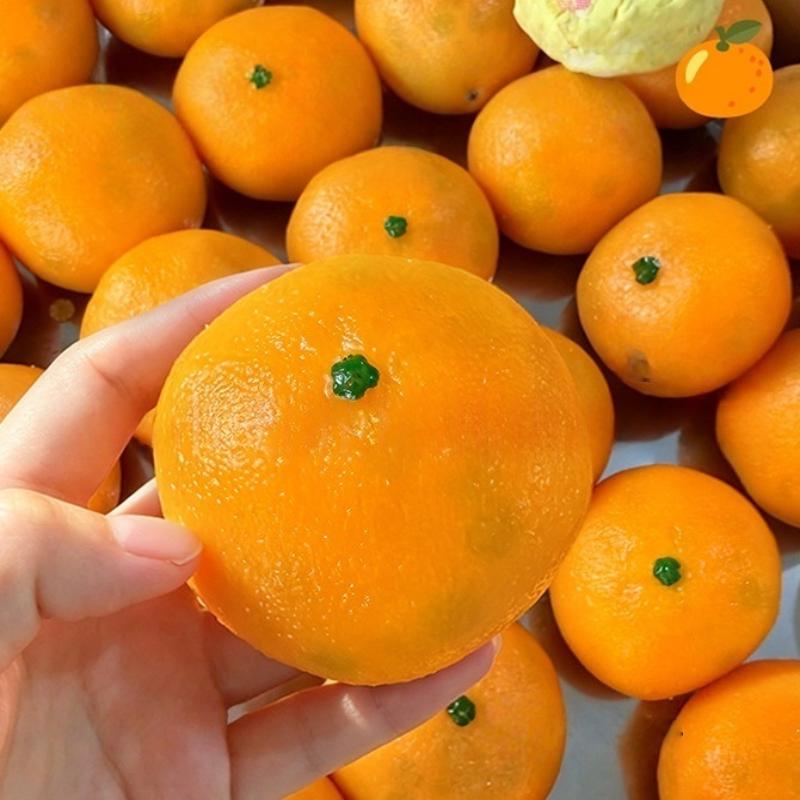 Имитация мандарина Антистрессовый мячик Сквиши Сжимаемый Игрушка против стресса Ручная работа Нетоксичная для взрослых Детей Путешествия Офис Снятие тревожности