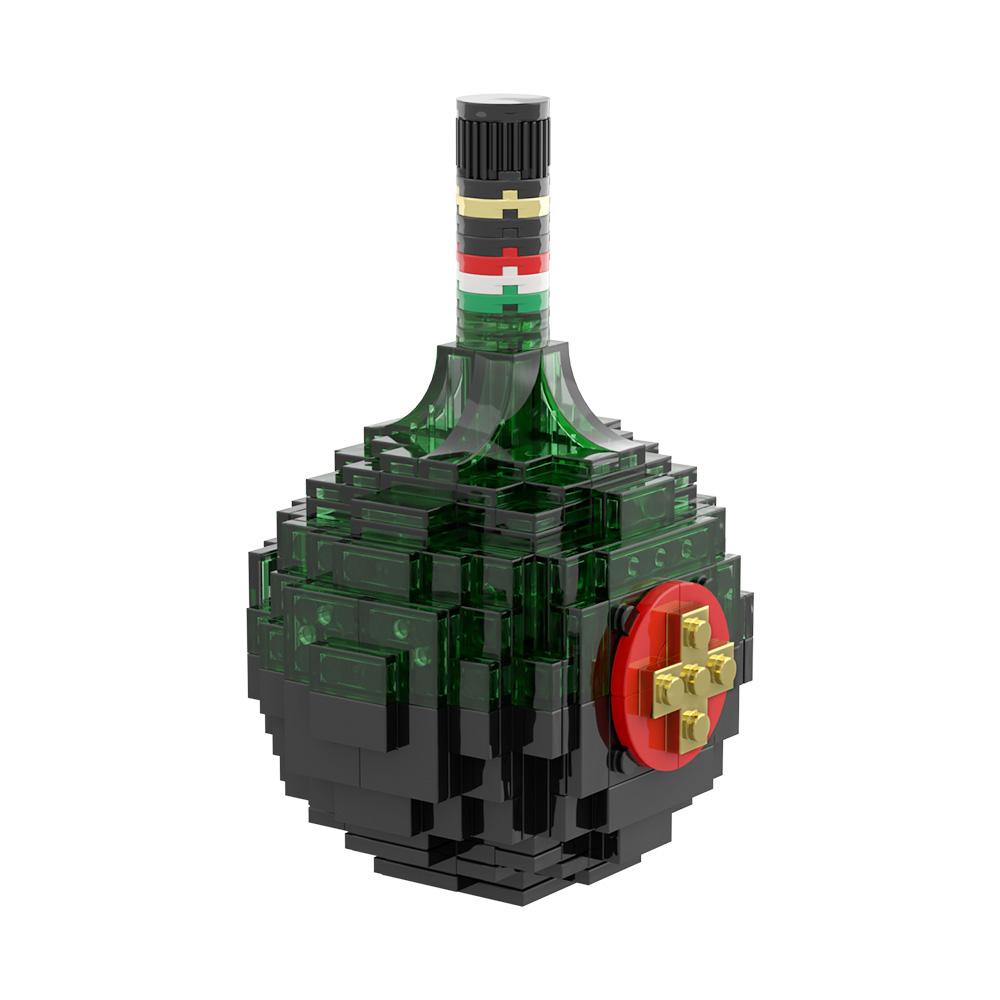 MOC UNICUM Строительные Блоки Модель Венгерское Травяное Вино UNICUM Кирпичи Креативные Настольные Украшения Сборные Игрушки Детские DIY Подарки