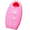 [IKT] Силиконовый чехол для Nissan Intelligent Key, двухсторонний раздвижной, 4 кнопки, светло-розовый / New Serena e-Power / Serena / Elgrand / и т.д.. Специфический