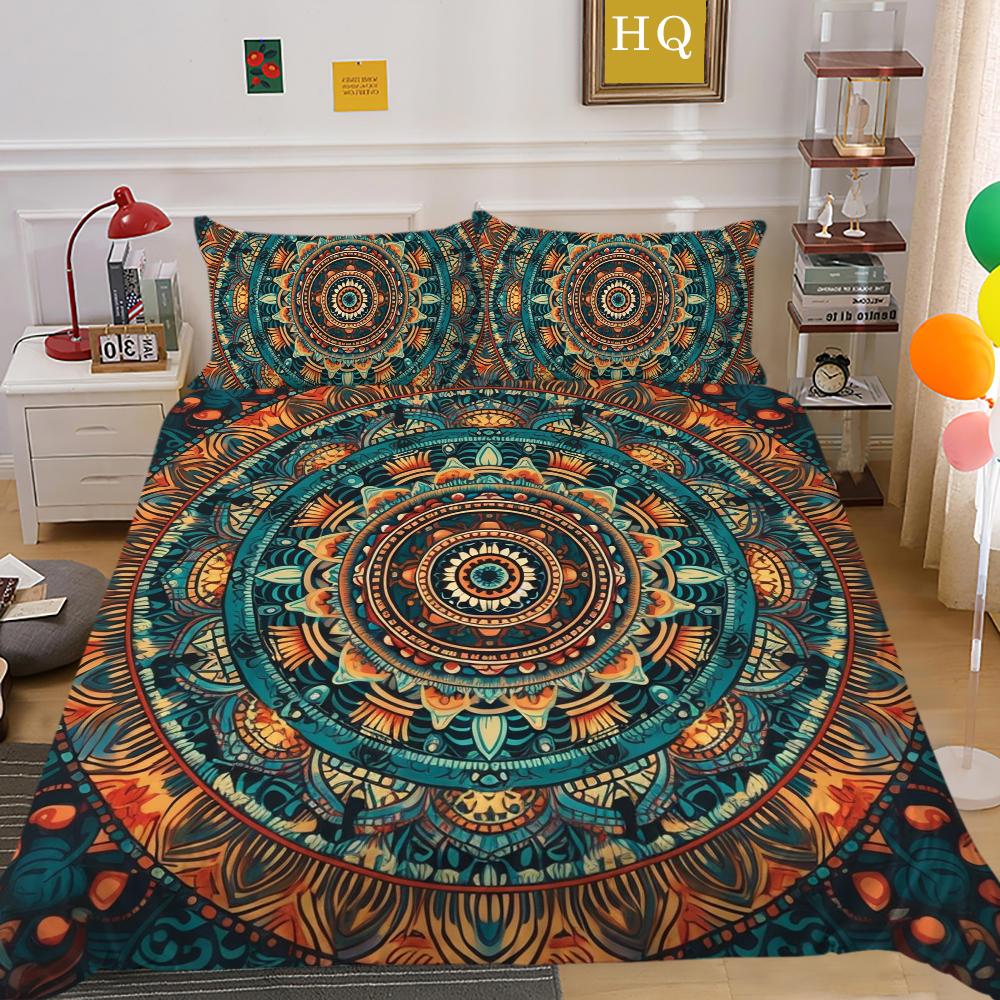 Bedding Set Cover Woman Man Duvet Cover Sets King Queen Size Mandala Bed Clothes Microfiber Home Textiles