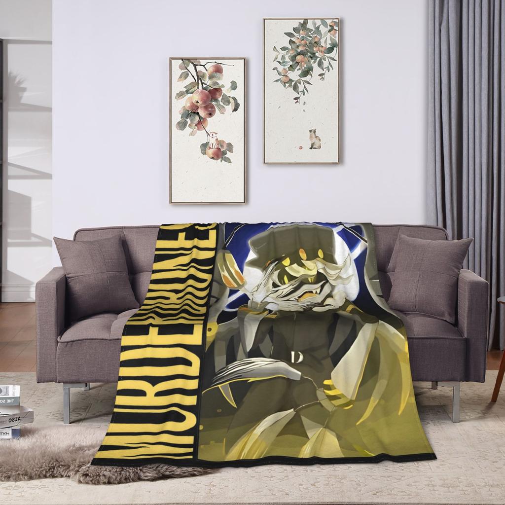 Murder Drones Blanket  Super Warm Aesthetic Plush Throw Blanket For Kids Adult Outdoor Flannel Bedspread Bed Cover