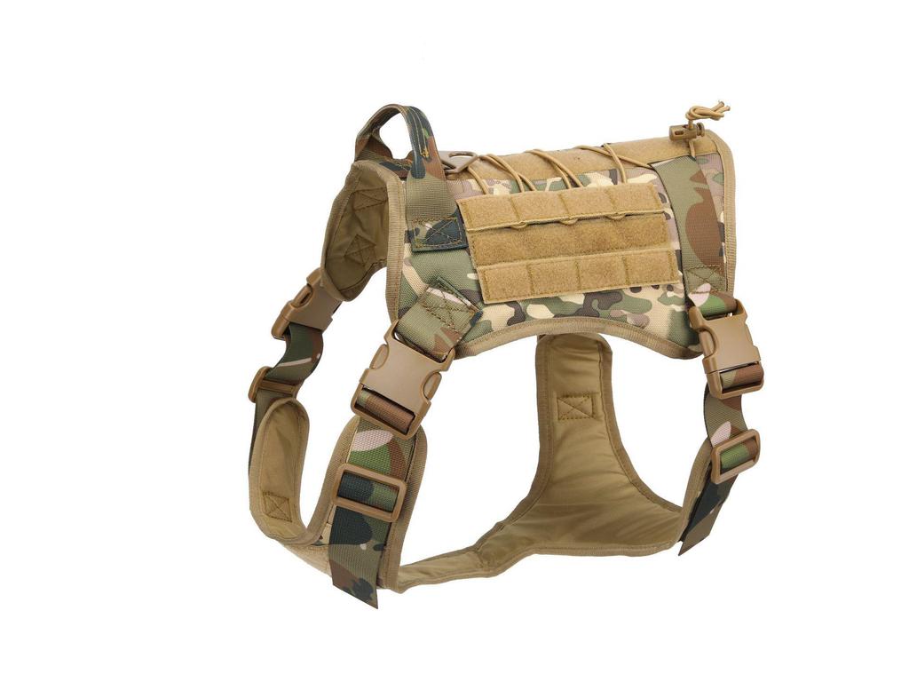 1000D Водонепроницаемый тактический камуфляжный жилет K9 для дрессировки крупных собак