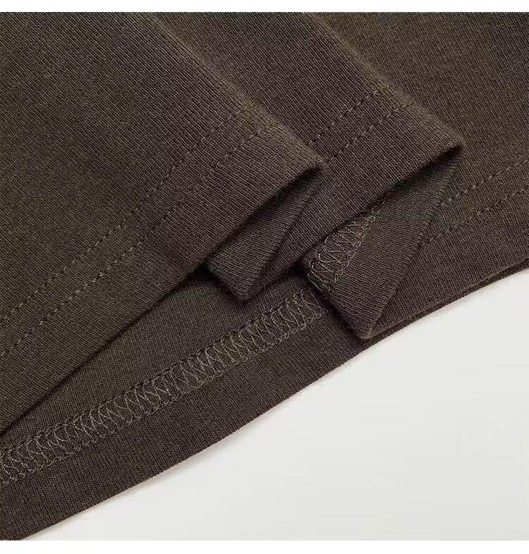 Женская белая бархатная футболка с длинным рукавом и высоким воротником, с подплечниками - Облегающий крой для осени/зимы 2025