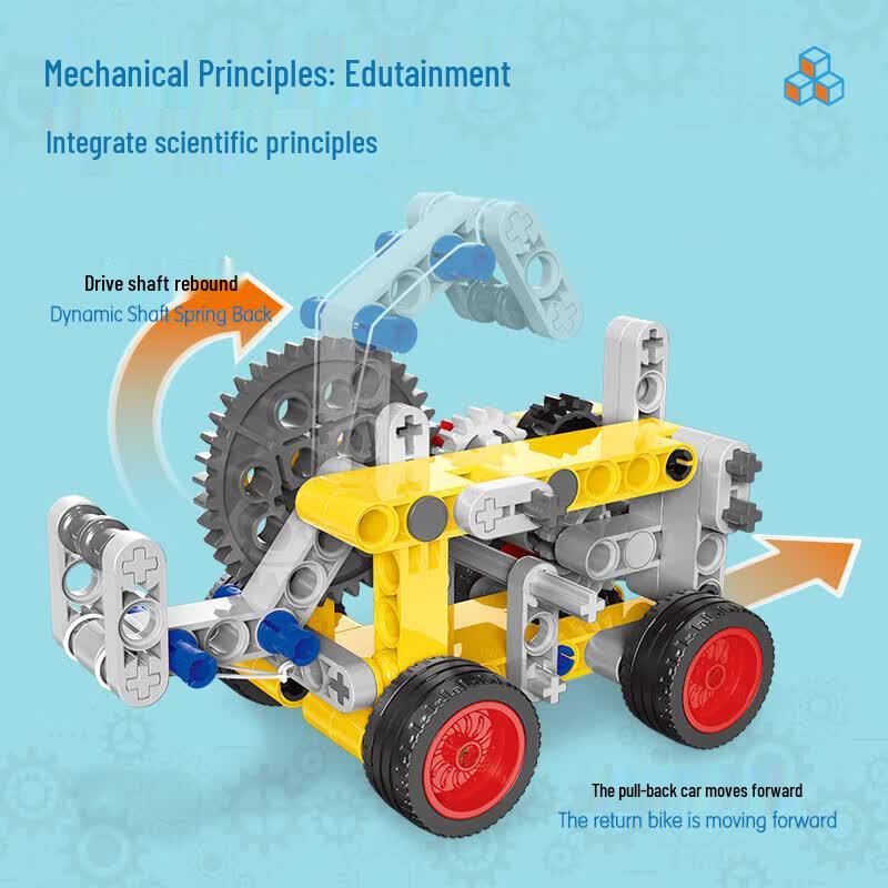 Deli Student DIY Building Block Pull-Back Car Kit