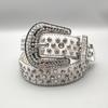 Мужской женский ремень в стиле панк с заклепками и инкрустацией стразами широкий ремень для женских джинсов