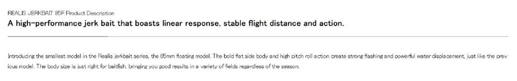 Duo Realis Jerkbait 85F Floating Lure ADA3185 (0052)