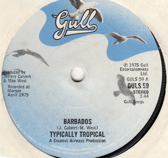 7-дюймовая пластинка TYPICALLY TROPICAL Barbados In The Stew GULS59 Gull 1978 UK Rock Б/у