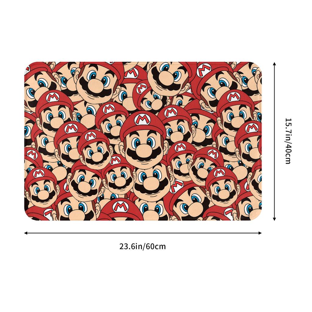M-Marios Super Bros Front Door Floor Entrance Mat Outdoor Bathroom Kitchen Doormat Garden Carpet Rug