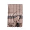 Soft Faux Cashmere Plaid Scarf Women Winter Warm Wrap With Fringe Streetwear Style