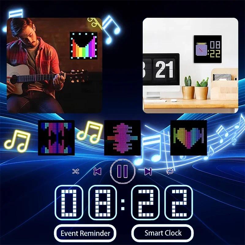Умный светодиодный матричный пиксельный дисплей RGB DIY граффити Bluetooth управление приложением художественный дисплей для декора игровой комнаты крутая анимационная рамка