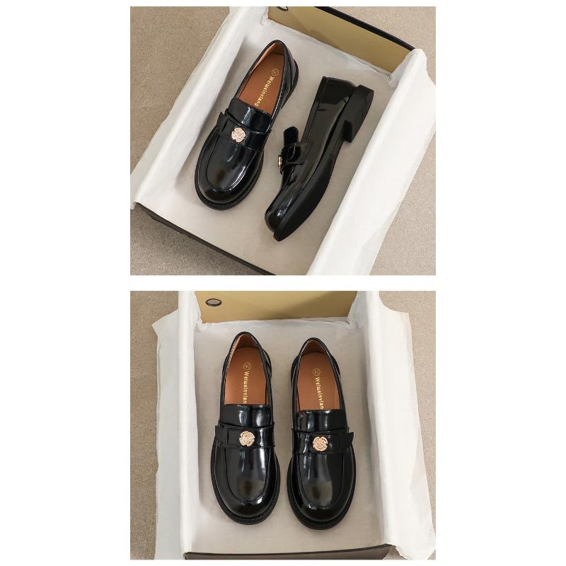 Туфли на небольшой платформе для женщин с мягкой подошвой и толстым каблуком.