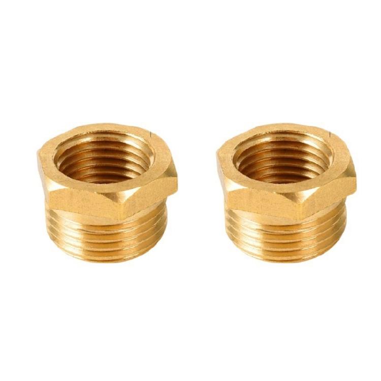 Corrosion Resistant Brass Air System Reducers Direct Diameter Conversion Hexagonal Socket Threaded Pipe Fitting