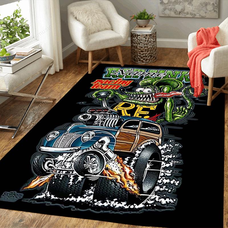 Custom 1Pc Rats Rule Vintage Car Rug Office Carpet Indoor Outdoor Entrance Doormat Nonslip Soft And Comfortable Living Room D2915234