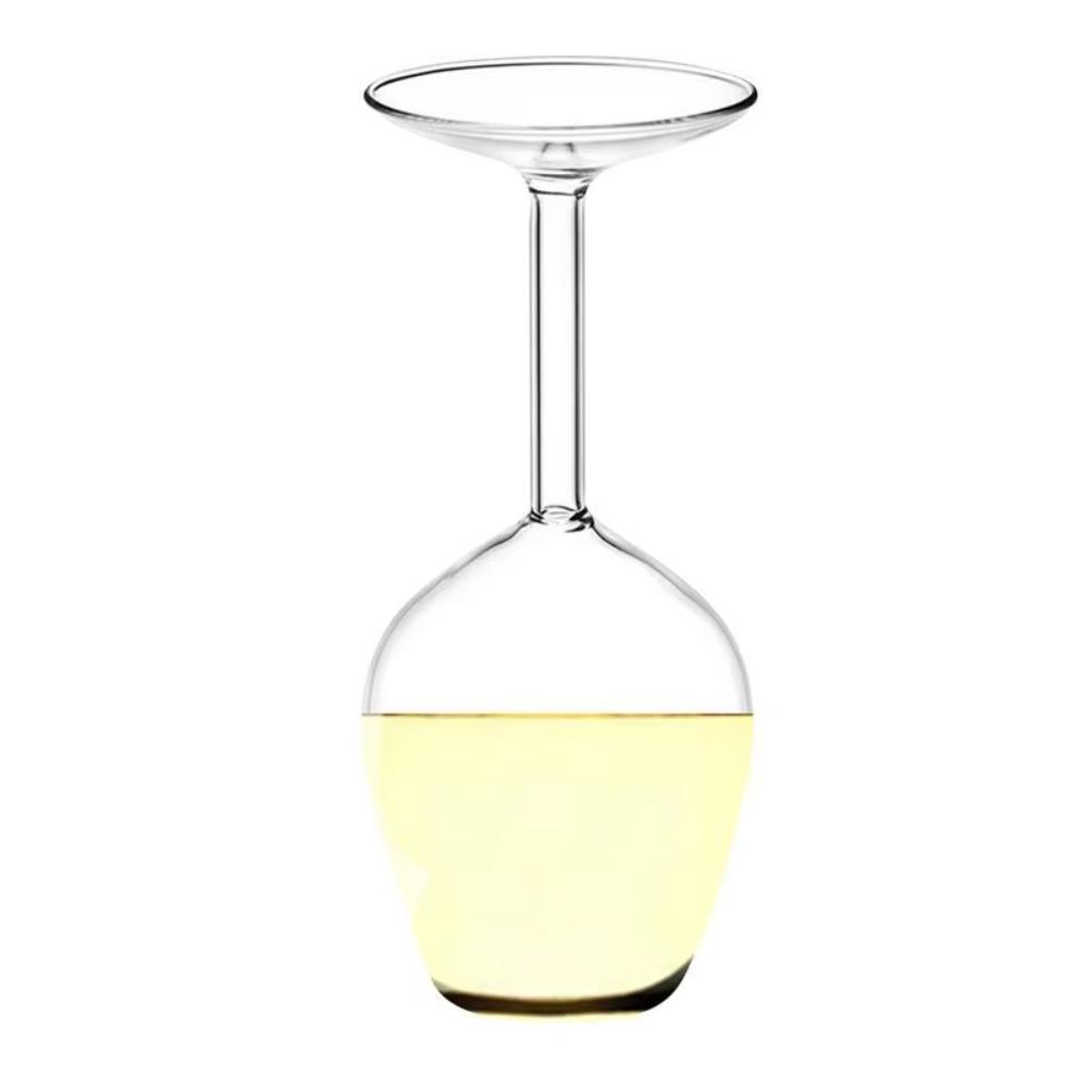 400ML Upside Down Goblet Long Stem Wineglass Glassware Inverted Wine Cup  Club