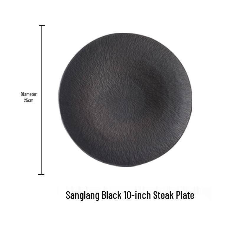 Европейская керамическая посуда: Тарелка для стейка и пасты с креативной текстурой
