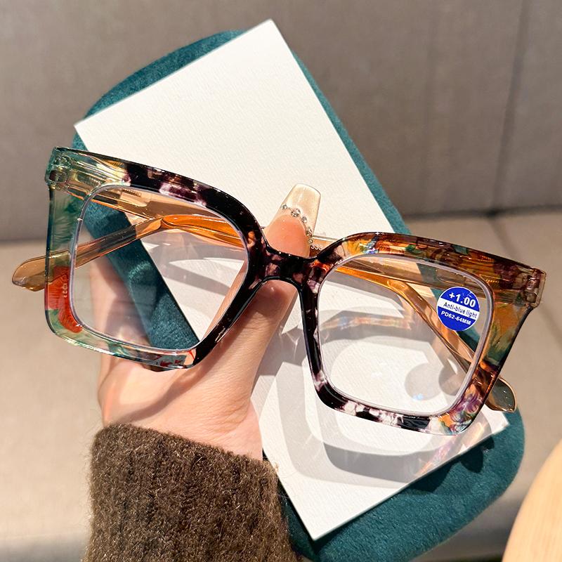 Women Fashion Style Reading Glasses Men Retro Anti Blue Light Compupter Glasses New HD Large Frame Far Sighted Eyewear Diopter