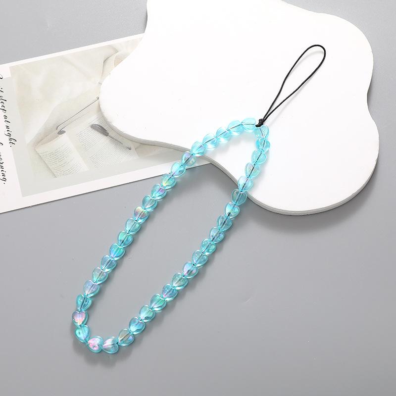 Y2k Five-Pointed Star Bead Phone Strap Charm Chain Cellphone Lanyard Keychain Woman Girl Bag Camera Pendant For Airpods Case