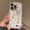 Расписной чехол для телефона для iPhone 12 13 15 16 iPhone 16 12 13 14 15 Pro 14 15 16 Pro Max Полное покрытие Противоударный Защита от отпечатков пальцев Свежий стиль Защитный чехол